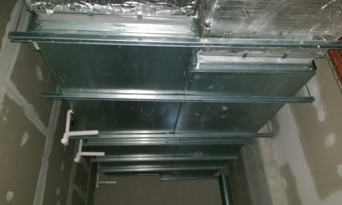 Vzduchotechnika herny vnitřní část