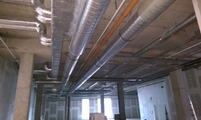 Vzduchotechnika herny vnitřní část