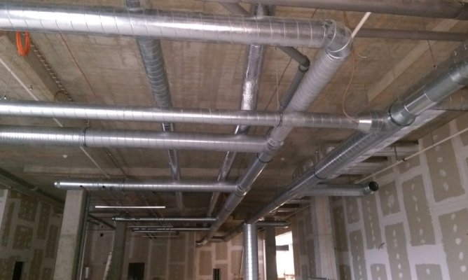 Vzduchotechnika herny vnitřní část