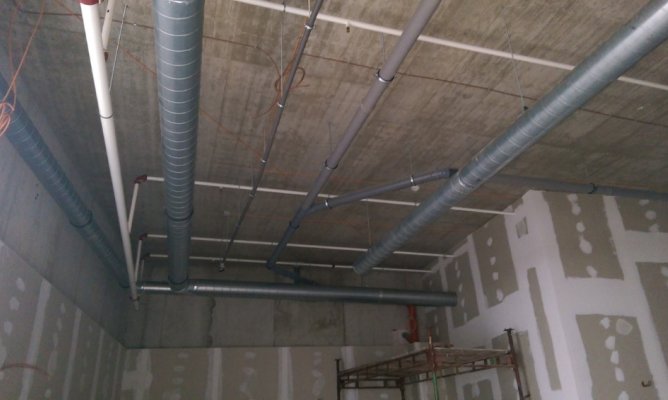 Vzduchotechnika herny vnitřní část