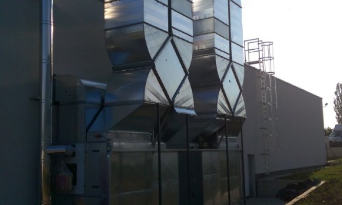 Vzduchotechnika lakovacího boxu venkovní část