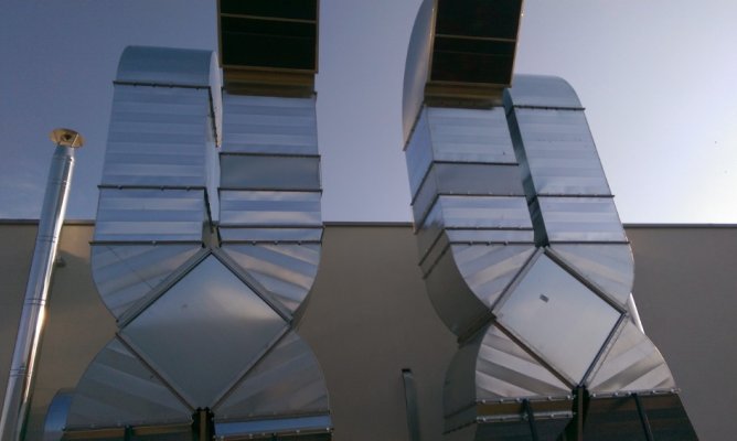 Vzduchotechnika lakovacího boxu venkovní část