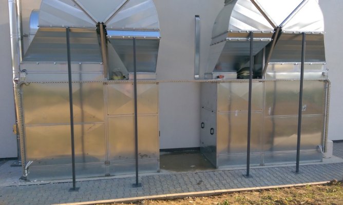 Vzduchotechnika lakovacího boxu venkovní část