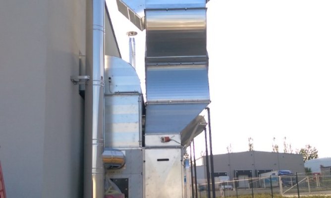 Vzduchotechnika lakovacího boxu venkovní část