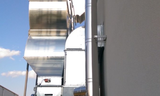 Vzduchotechnika lakovacího boxu venkovní část