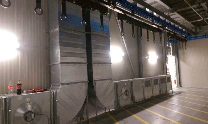 Vzduchotechnika Lakovacího boxu vnitřní část