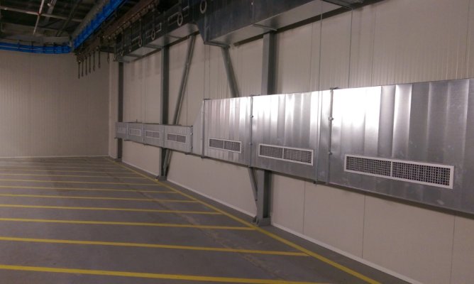 Vzduchotechnika Lakovacího boxu vnitřní část